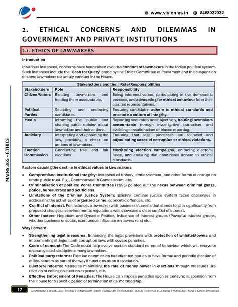 Vision Ias Mains 365 Ethics English Medium Classroom Study Material