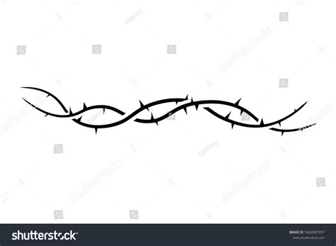 Vine Thorn Glyph Clipart Image Isolated Stock Vector (Royalty Free ...