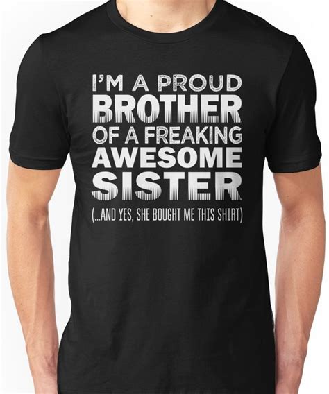 Im A Proud Brother Of A Freaking Awesome Sister Birthday T For