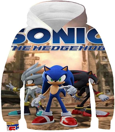 Garçons Filles Hoodies Sonic Le Hérisson 3d Hoodie Manteau Enfants