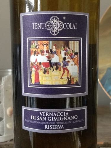 Tenute Niccolai Riserva Vernaccia Di San Gimignano Vivino US