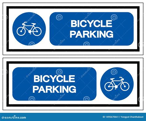 Bicycle Parking Symbol Sign Vector Illustration Isolate On White