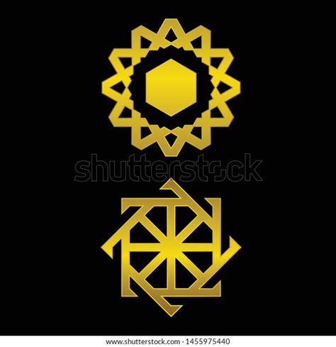 Gold Vector Set Sacred Geometry Geometric Stock Vector Royalty Free 1455975440 Shutterstock