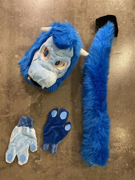 Furry fursuit yeti smok niebieski Warszawa Białołęka OLX pl