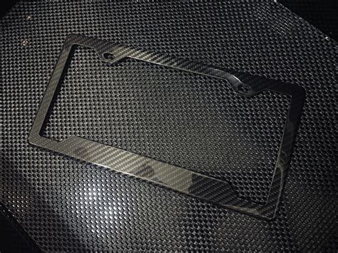 Real Carbon Fiber License Plate Frame With Custom Decal Etsy