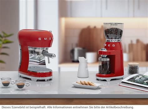 Smeg ECF02RDEU Espressomaschine Rot