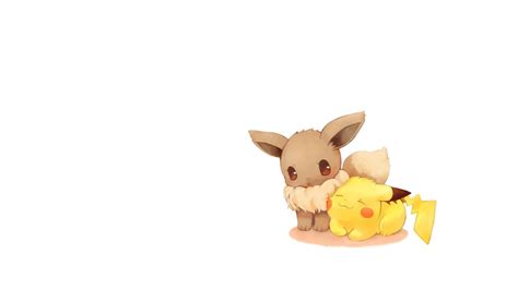 Cute Pikachu And Eevee Wallpapers On Wallpaperdog