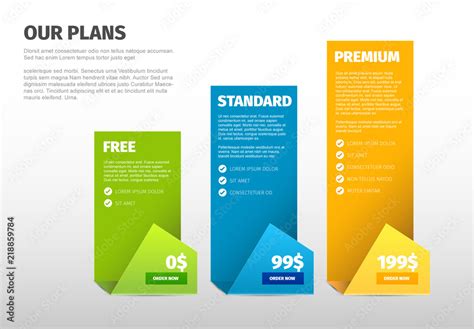 Pricing Chart Layout Stock Template | Adobe Stock