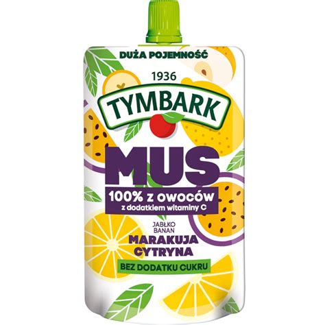 TYMBARK Mus 100 z owoców jabłko banan marakuja cytryna 200g Pakomarket