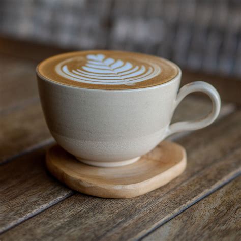 Stoneware Latte Mug - Pottery Coffee Mug, Handmade Coffee Cup