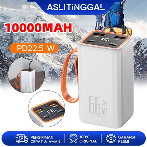 Power Bank Robot 10000mAh 66W PD QC 3 0 Fast Charging Kapasitas Besar