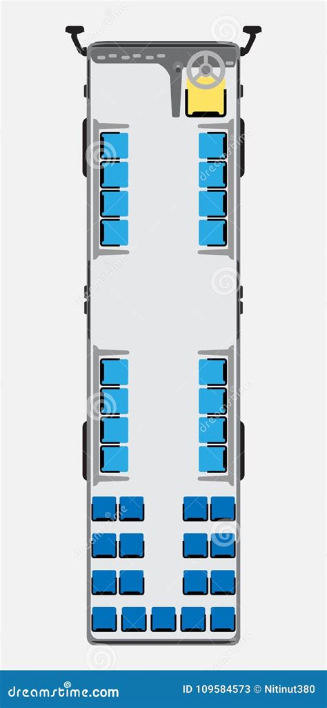 Seat Map of Metro or City Bus Stock Illustration - Illustration of travel, auto: 109584573