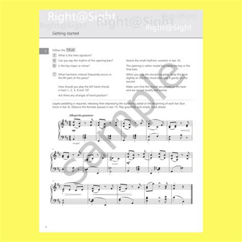 Right Sight Piano Grade 6 Book Au