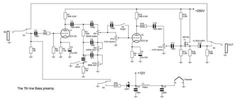 A Detailed Schematic Of A Guitar Preamp