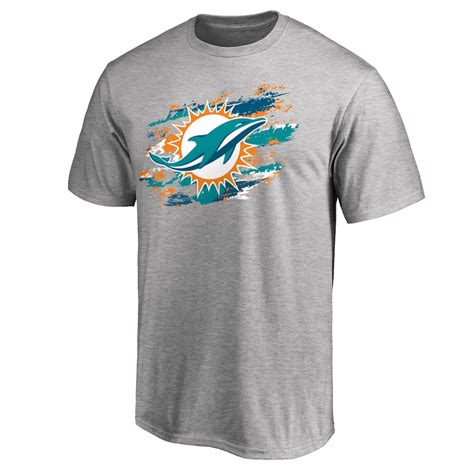 Men's NFL Pro Line Heathered Gray Miami Dolphins True Color T-Shirt