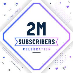 Thank You M Subscribers Celebration Royalty Free Vector