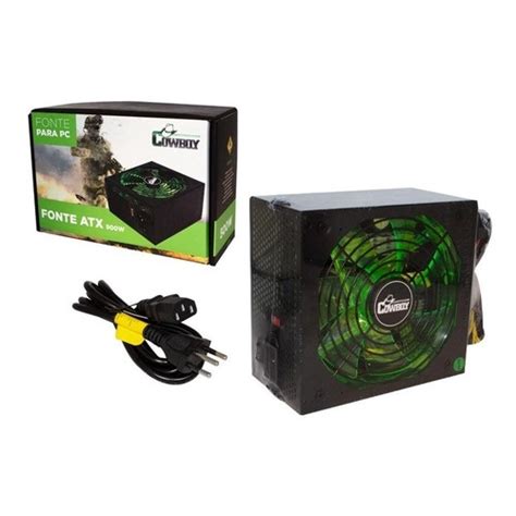 Fonte De Alimenta O Para Pc Desktop Atx Cowboy W V Bivolt