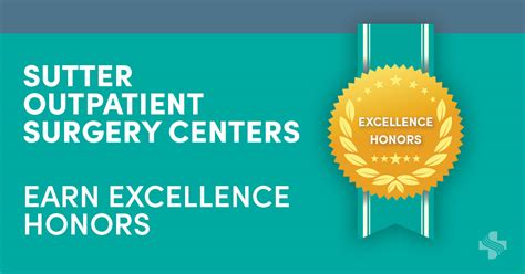 Sutter Surgery Centers Honored For Excellence In Ambulatory Surgery