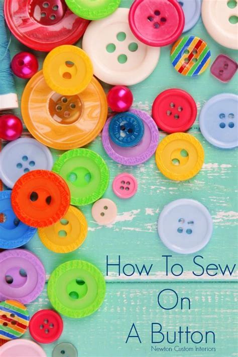 How To Sew On A Button Newton Custom Interiors Sewing A Button