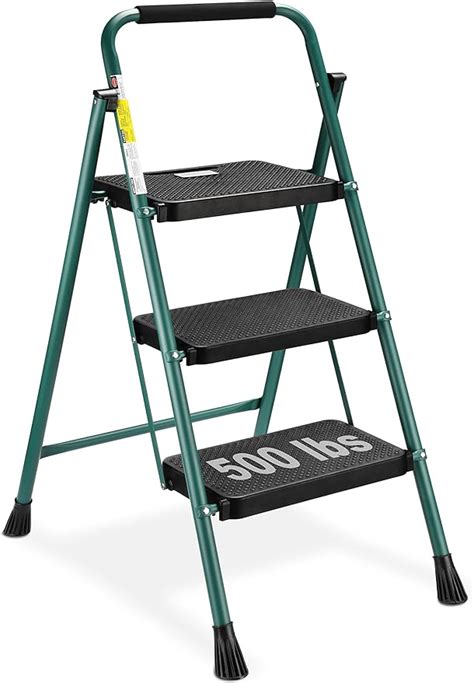 Hbtower Step Ladder Folding Step Stool With Wide Anti Slip Pedal