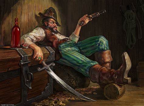 Pirate Guarding Treasures Pirate War Art Pirate Art Pirates Art