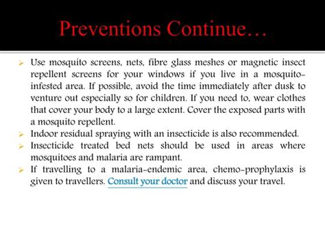 Malaria Causes Symptoms Complications Treatment And Prevention Ppt