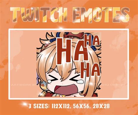 Twitch Emotes Yoimiya Emote Laugh Emote Lol Emote Inazuma Etsy Canada