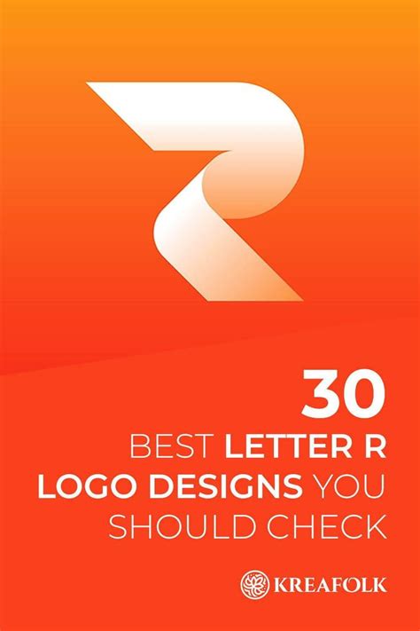 an orange background with the words 30 best letter r logo designs you ...