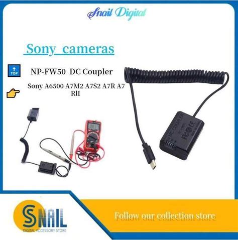 Pd Sa Pw20 Dummy Battery Np Fw50 Dc Coupler Para Sa Sony A6500 A7m2 A7s2 A7r A7rli Shopee