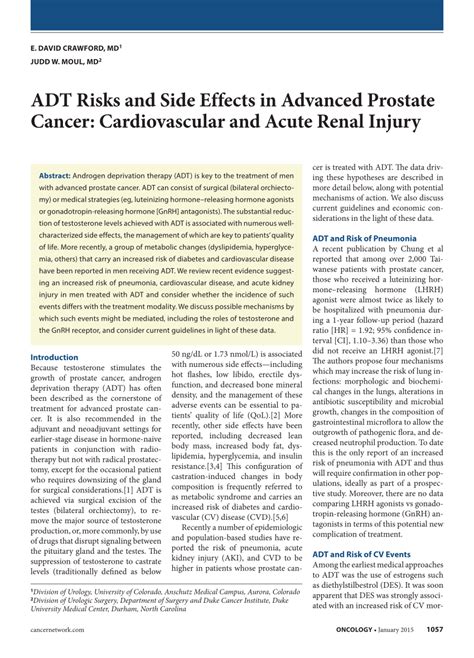 (PDF) ADT Risks and Side Effects in Advanced Prostate Cancer ...