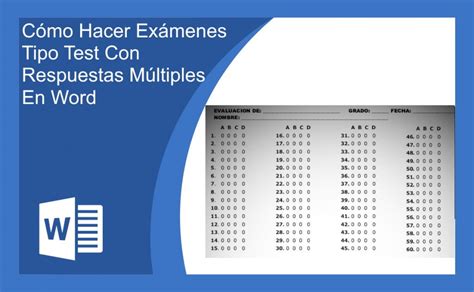 Cómo hacer exámenes tipo test con respuestas múltiples en Word