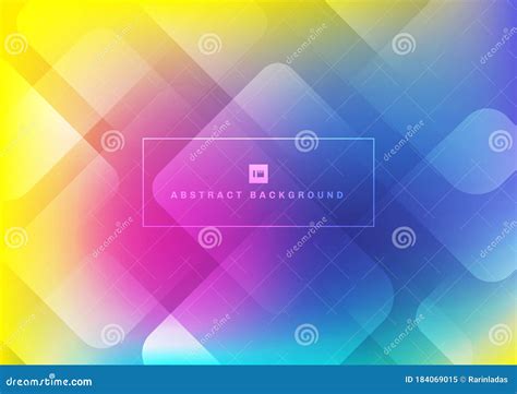 Abstract Geometric Square Shape Overlapping Layers Colorful Background