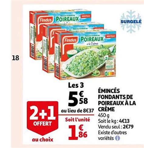 Offre Minc S Fondants De Poireaux La Cr Me Chez Auchan