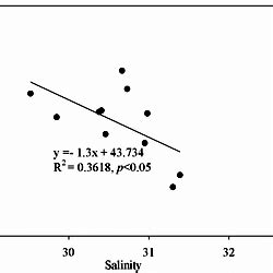 Linear Relationship Between No Concentration Salinity N No And