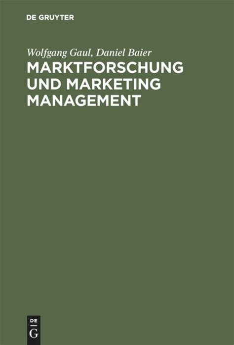 Marktforschung Und Marketing Management