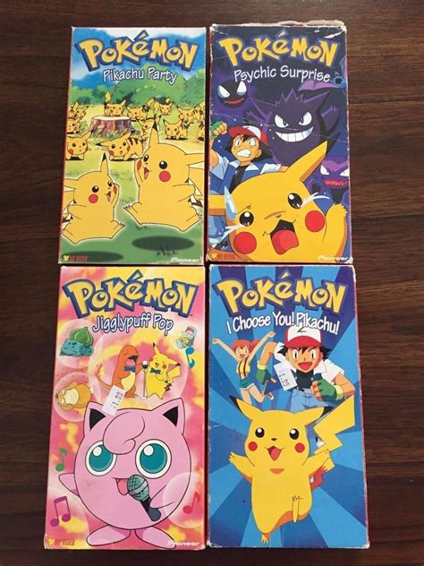 POKEMON Video Movies VHS Format - Lot of 9 2000, 3, Pikachu, Johto ...