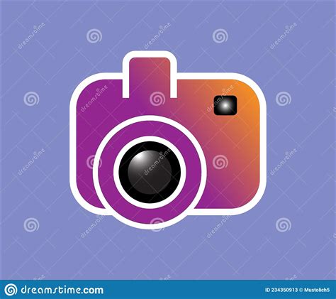 Ector Illustration Of A Colorful Camera Icon Stock Vector