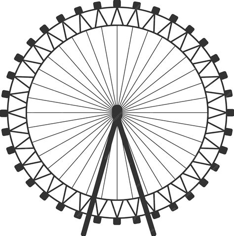 Premium Vector Silhouette Ferris Wheel