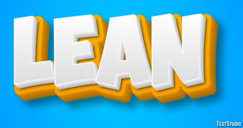 Lean Text Effect And Logo Design Word