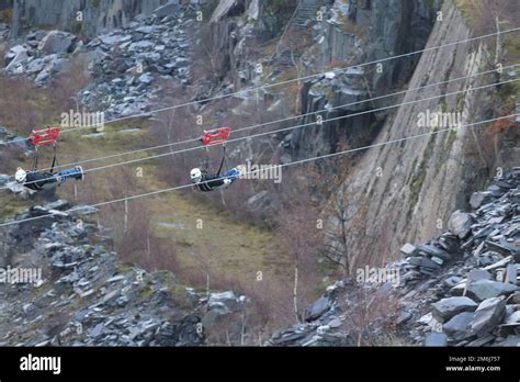 Zip world Penrhyn quarry Bethesda Wales is the fastest zip wire in the uk and nearly the longest ...