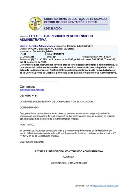 Ley De La Jurisdiccion Contencioso Administrativa Pdf