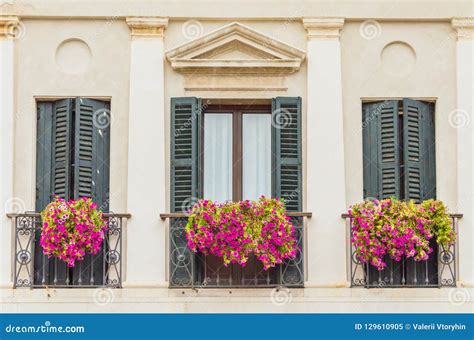 The Best Windows In The Beautiful City Of Venice Stock Image Image Of