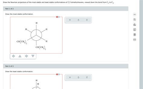 Solved Draw The Newman Projections Of The Most Stable And Chegg