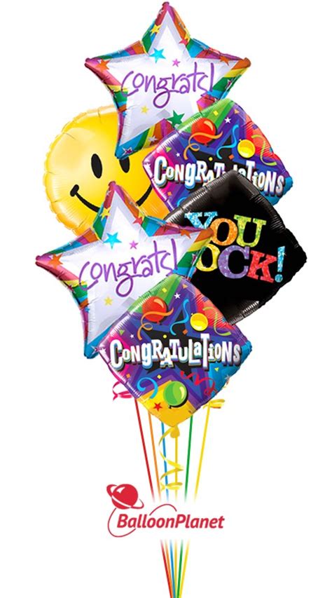 Congratulations Balloon Bouquet 6 Balloons Balloon Delivery By