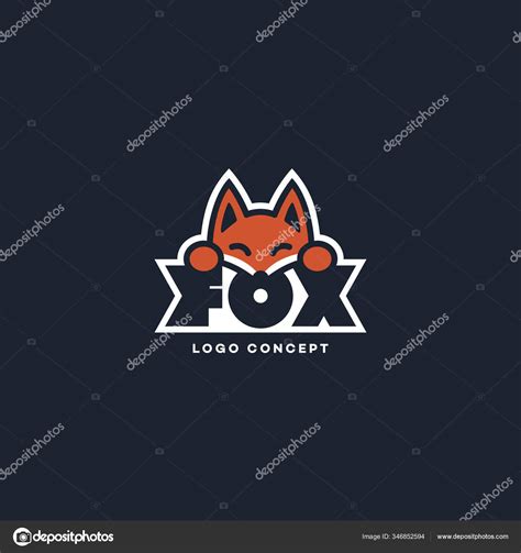 Modelo Design Logotipo Letras Fox Ilustração Vetorial Stock Vector by