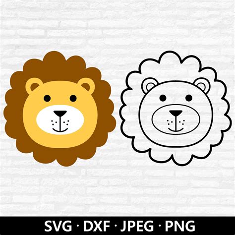 Cute Lion Head Clip Art