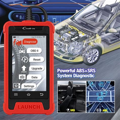 Launch X Elite Cre Obd Scanner Auto Abs Srs Diagnostic Tool Car