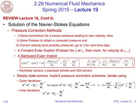 SOLUTION Numerical Fluid Mechanics Lecture 19 Slides Studypool