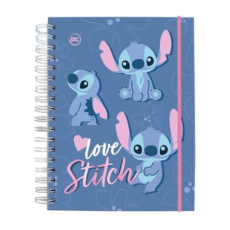 Caderno Smart Universitário Folhas Tira e Põe Stitch DAC Lilo