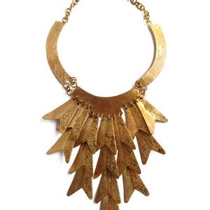 Italian Silvana Brutalist Bib Necklace Massive Rare Bronze Kinetic